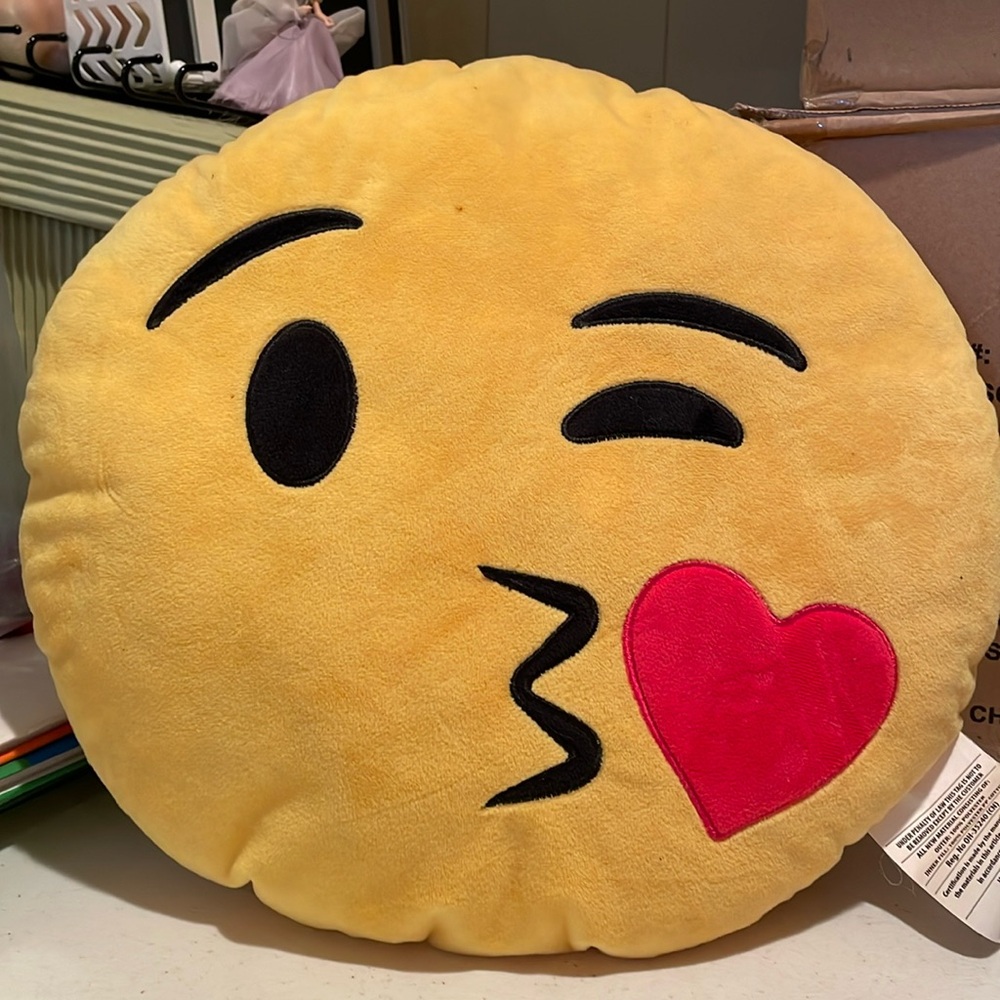 Kiss Emoji Pillow
